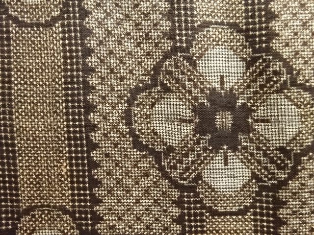 JAPANESE KIMONO / ANTIQUE STRIPED / FLORAL PATTERN WOVEN DORO OSHIMA T